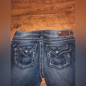 Silver boot cut jeans